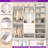 Danniele Freestanding Closet System with Mirror and Wooden Drawers-555411142