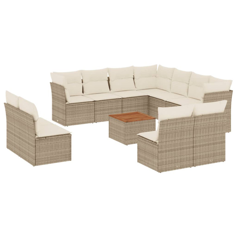 Vidaxl Garden Sofa Set Beige, Cream White