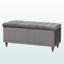 Banc de rangement avec repose-pieds capitonné en tissu gris H 18,58 po x l 41,56 po x P 16,52 po Mosa