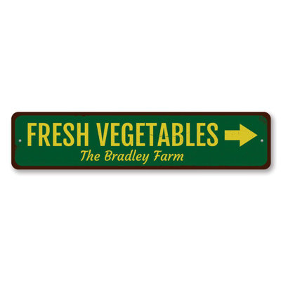 Plaque en aluminium "Fresh légumes"