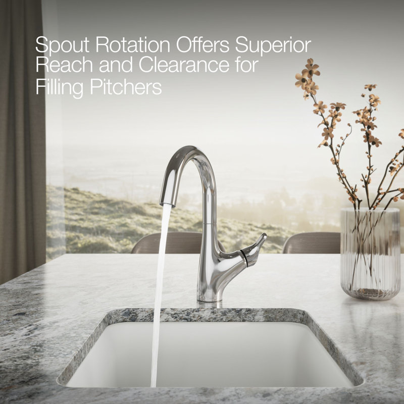 Rival Single-Handle Bar Sink Faucet, Polished Chrome