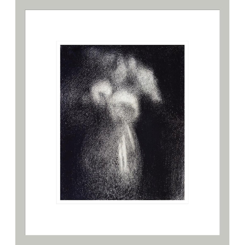 Vase de fleurs par Georges Seurat, 15.74" H x 13.75" W