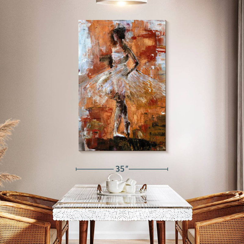 Enn Textured Ballet Dancer II, 51" H x 34" W