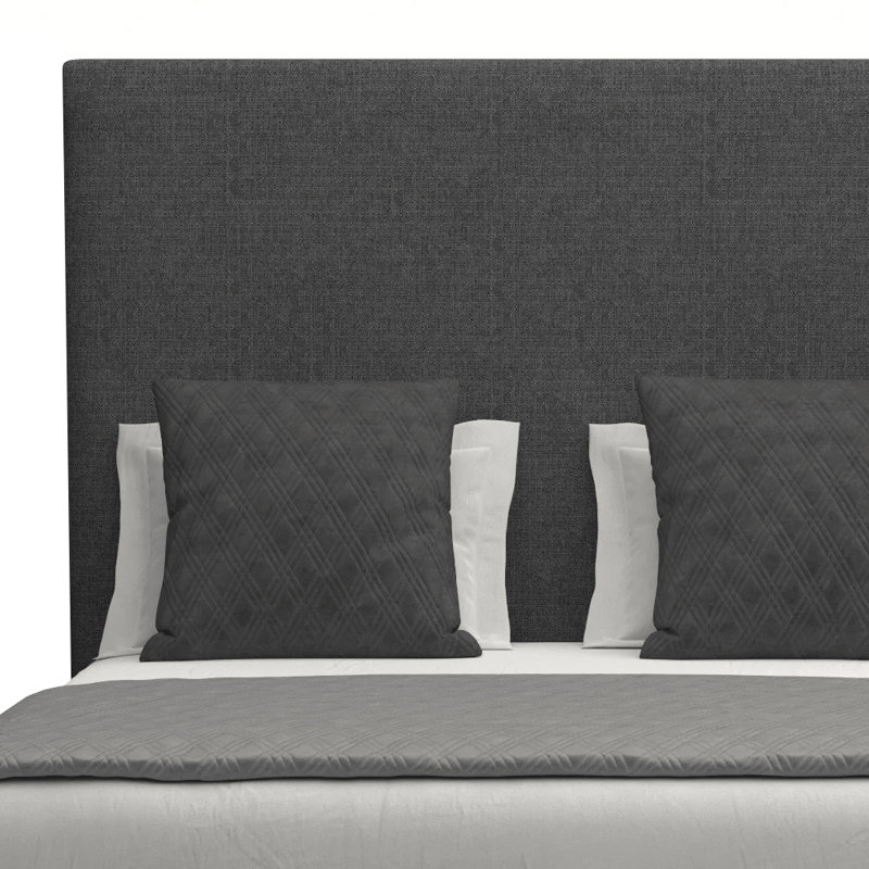 Lit à panneau tapissier Dezyah, Revolution® gris anthracite, Très grand