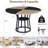 Round Dining Table for 4-6, 47.2" Farmhouse Kitchen Table with Storage, Circle Dinner Tables for Kitchen, Dining Room, Natural and Black-1364416839