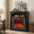 40" Fireplace Freestanding Electric Fireplace with Mantel, 3D Realistic Flame Faux Fireplace-120098245