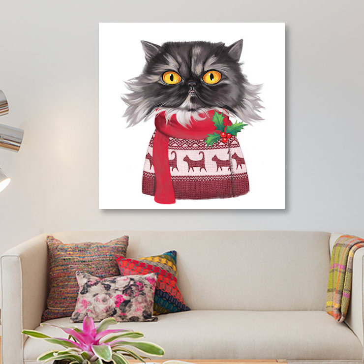 « gimli christmas », impression sur toile, H 12 po x l 12 po x P 1,5 po, Toile tendue, Pas de tapis