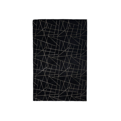 Faux Fur Geometric Indoor Rug