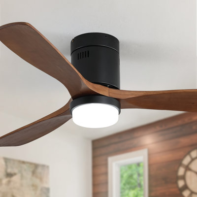 Ventilateur de plafond standard à 3 pales de 52 po avec télécommande Nicola et ensemble d'éclairage Nicola