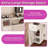 Folding Dining Table And Storage Sideboard With Charging Station, Multifunctional Space-Saving Kitchen Table With Wheels-2067927734