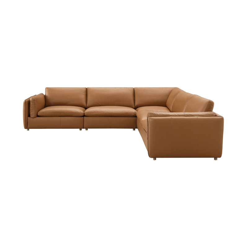 Canapé modulaire en cuir 5 pièces Brighton