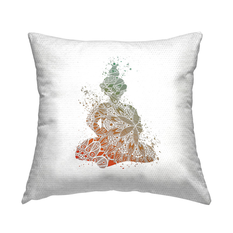 Housse et insert de coussin décoratif carré en polyester pour l'intérieur et l'extérieur