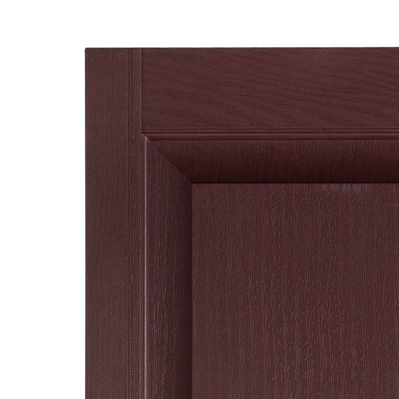 Burgundy Polypropylene Raised Panel Exterior Shutters, 15'' x 43''