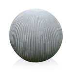 Garden Decorative Ball, Zen Garden, Swimming Pool, House Entrance, Patio, Ribbed Stone Effect Ball with Flat Base