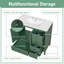 Élégant meuble-lavabo élégant, cadre en MDF imperméable, poignées en métal antirouille et organisateur de rangement en couches