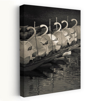 Swan Boats In A River Boston Public Garden Boston Massachusetts Usa Contemporary Art