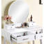 Contemporary Wood Vanity And Stool Set-2047896964
