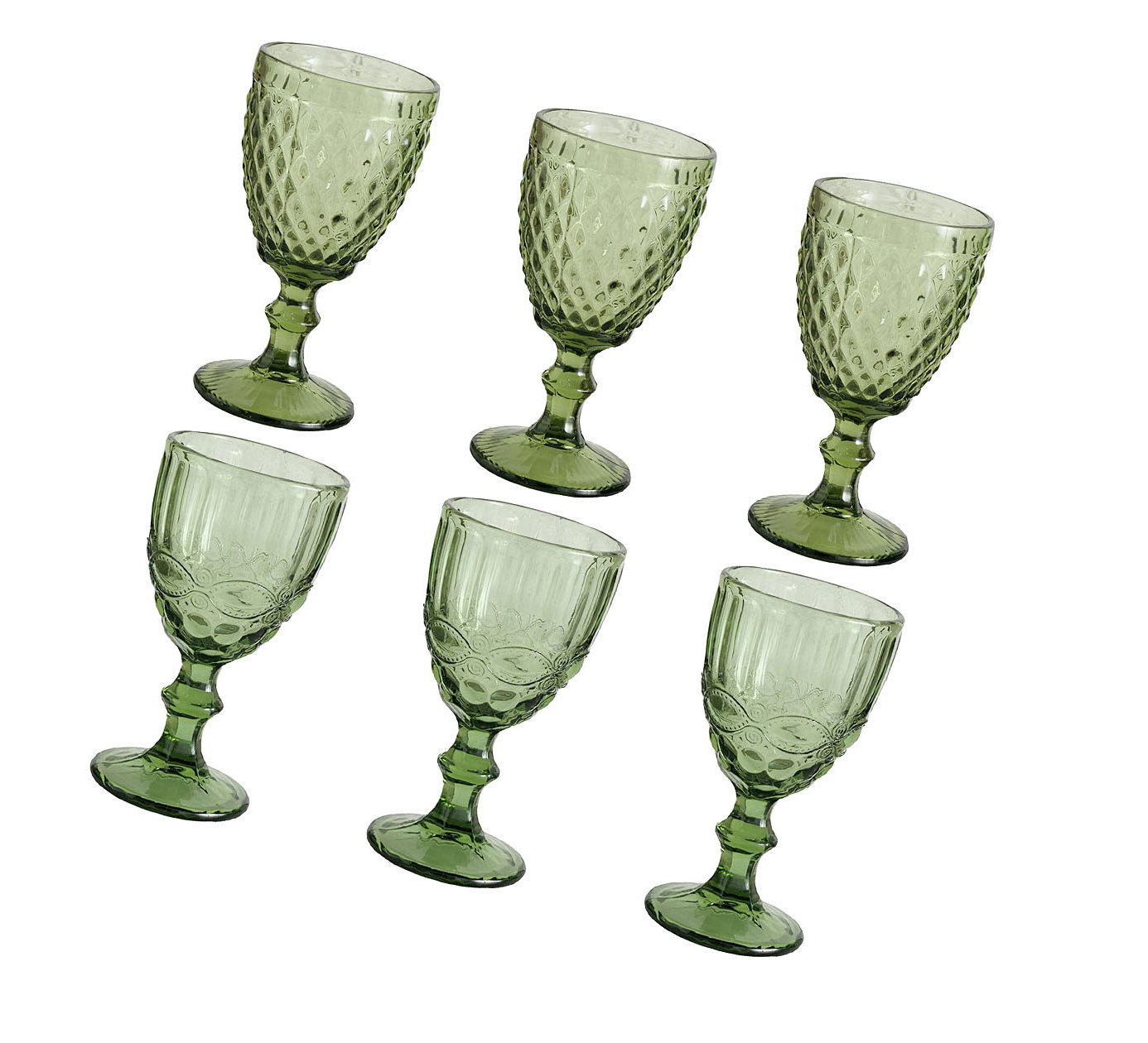 Crystal water glasses, 300ml, 6 pieces