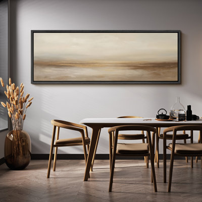 Large Framed Canvas Print Wall Art - Abstract Landscape Print for Modern Home Decor