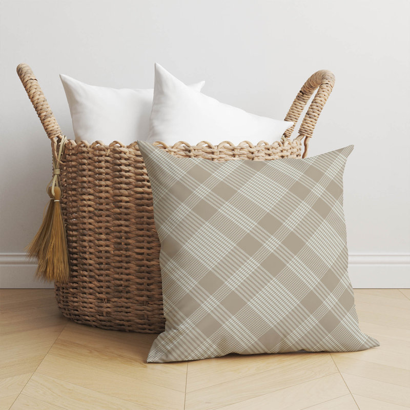 Coussin Lily, H 20 po x l 20 po, Tanné