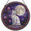 Panneau de vitrail 12 "H Moon Cat-1690596232