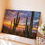 Toile, "Un coucher de soleil vibrant sur un paysage désertique"-1012415379