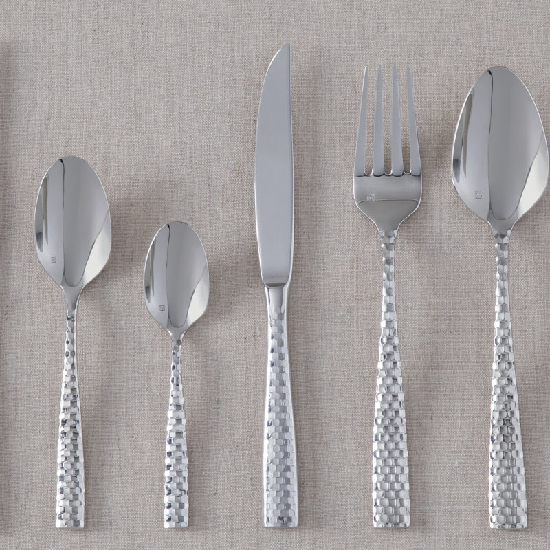 Lucca Faceted Steak Solid Handle 18/10 Stainless Steel Dinner Knife