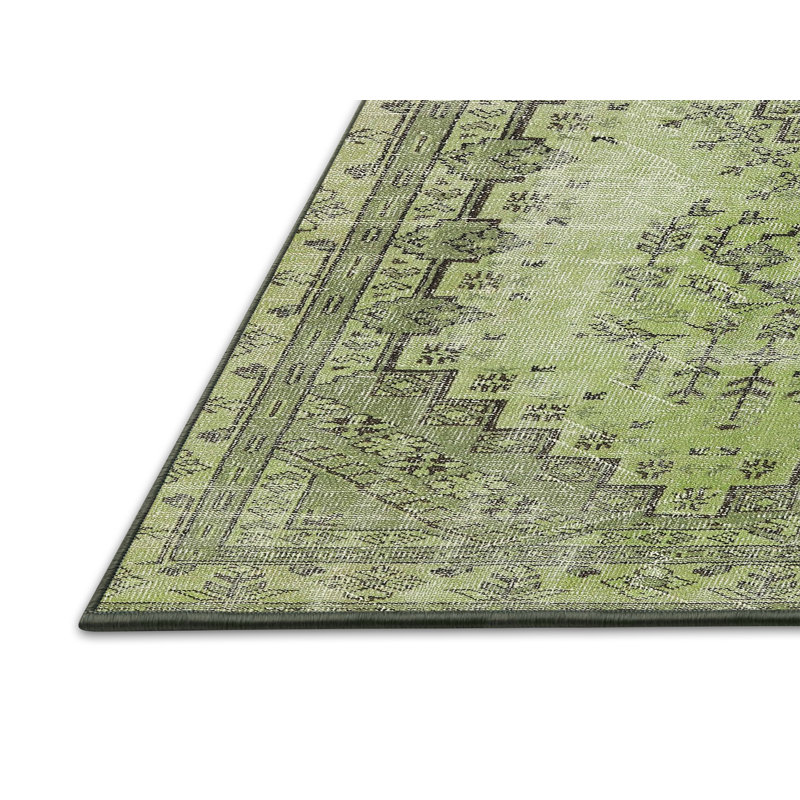 Tapis zone verte claire contemporaine, Rectangle 8 pi x 10 pi