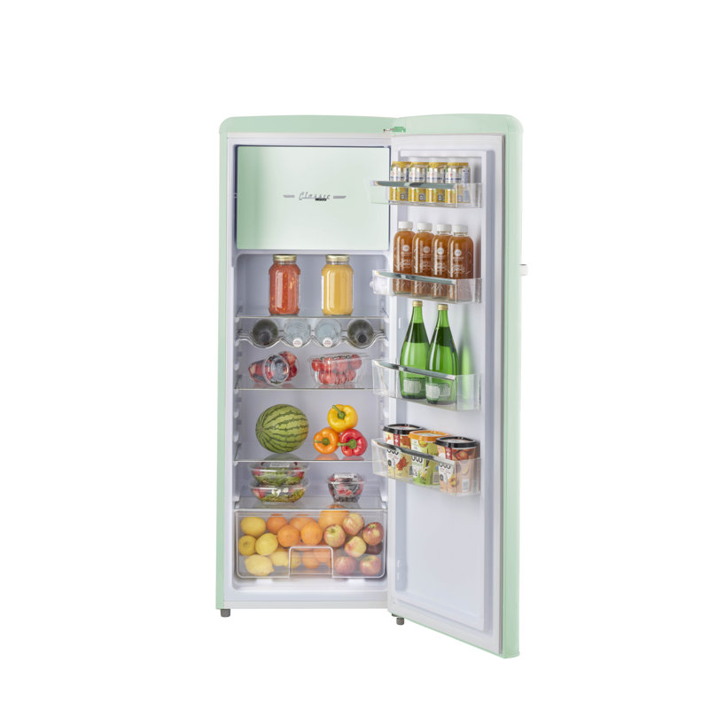 Réfrigérateur à porte simple avec congélateur Energy Star 21,6 po Classic, Vert menthe estival