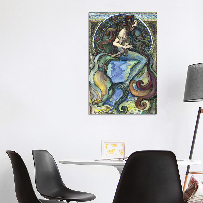Under The Sea - A Mermaid I by Fanitsa Petrou - Wrapped Canvas Print, 101.6 cm H x 66.04 cm W x 1.91 cm D