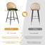 66 cm H Swivel Upholstered Bar Stool & Counter Stool with Metal Legs (set of 2 & set of 4)-2033917736-2033917739
