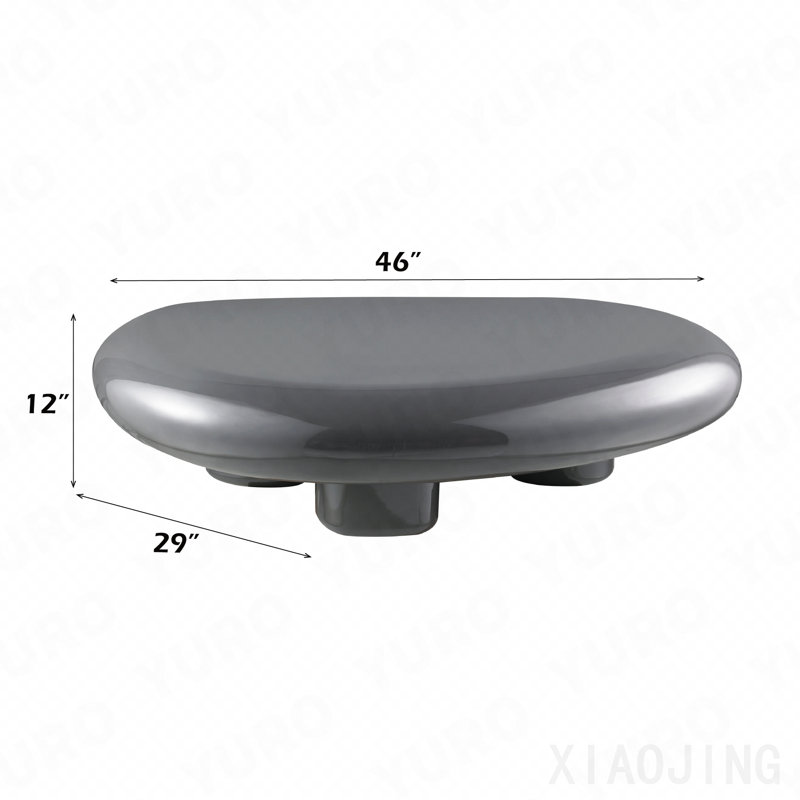 Table basse, gris Charlene ultrabrillant