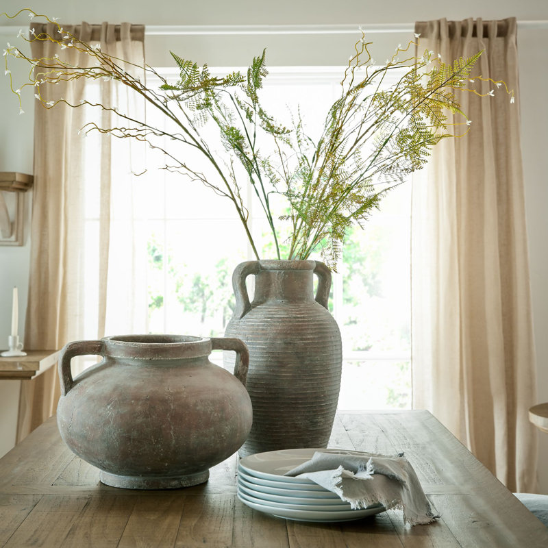Catheline Handmade Ceramic Table Vase, Brown, 42cm H x 26cm W x 26cm D