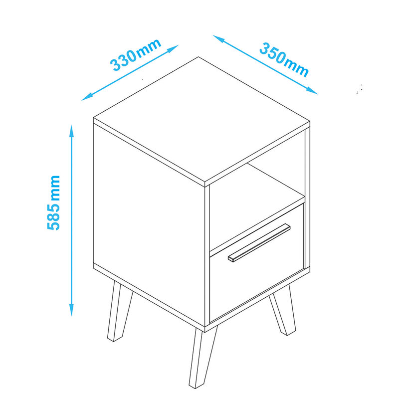 Bringger End Table, White