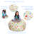 Kids Bean Bag Chair Cover - Stuffed Animal Storage & Toy Organizer with Zipper - Plush Storage Kids Bean Bag Cover only for Toddlers and Children's Rooms - Organizes Pillows, Blankets, and Stuffies - Multiple Colors, Sizes, and Fabrics-51574526-51574515