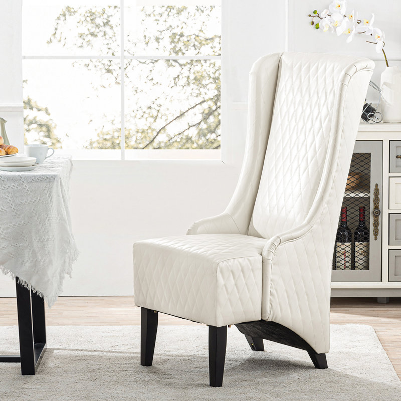 Chaise d'appoint à haut dossier de 23,03 po, fauteuil à oreilles haut confortable, chaise de salon avec pieds rembourrés et en bois, chaise d'appoint moderne