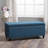 Fabric Storage Ottoman Bench in Wheat Color - Stylish Seating with Hidden Compartment-47859246