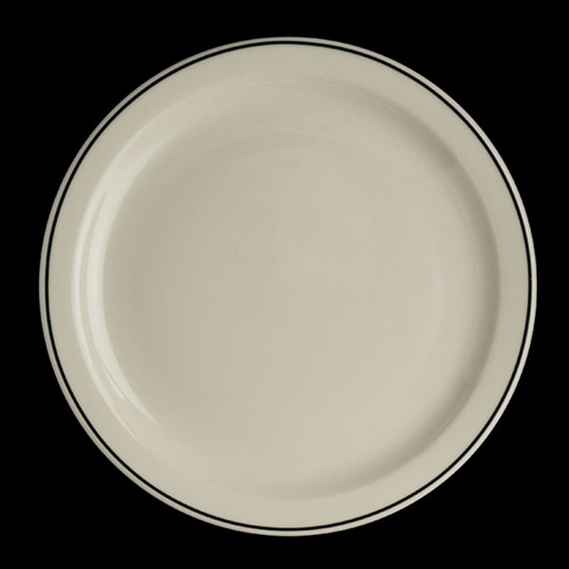 Plate Narrow Rim Black Line