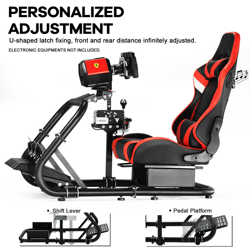 Fauteuil de jeu et de course ergonomique avec haut-parleurs intégrés Inbox Zero