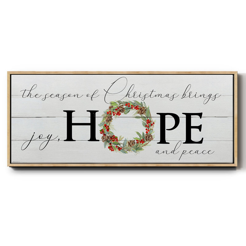 Joy Hope and Peace - Toile encadrée