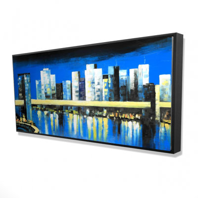 Skyline Of Lower Manhattan Print On Canvas