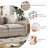 83.9-Inch Modular Sectional In Chenille Fabric-2027211937