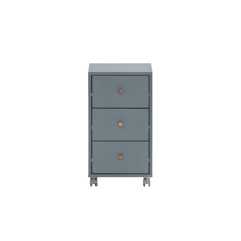 Keyarie 32.6cm Wide 3 -Drawer Mobile File Cabinet, Blue