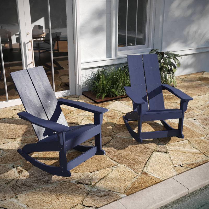 Chaise berçante, Bleu marine
