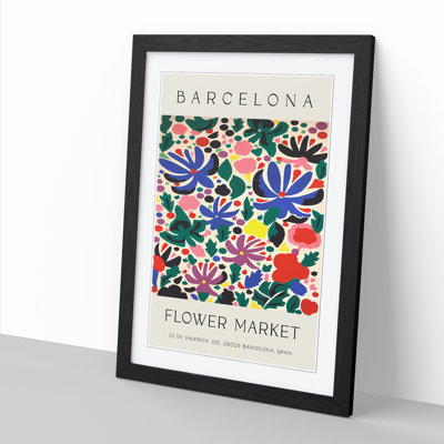 Flower Market Exhibition Barcelona No.3 - Single Picture Frame Print on Wood