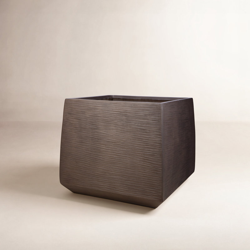 Pot Planter, Brown, 25.5" H x 30" W x 30" D
