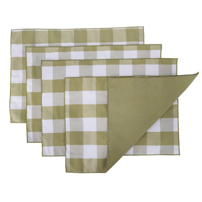 Kellman Polyester Checkered Rectangle Placemat