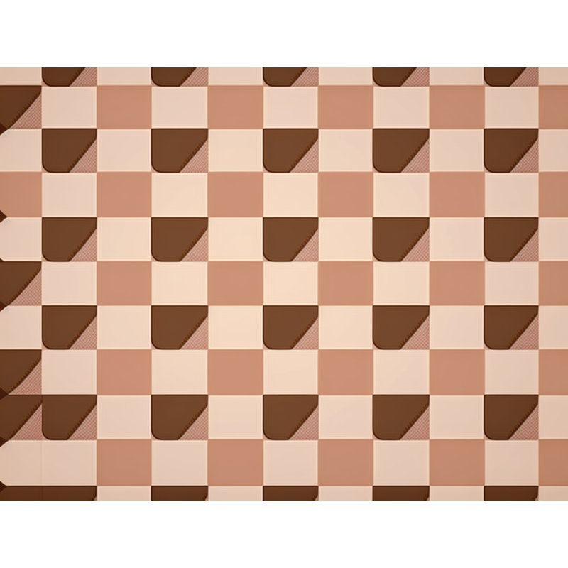 Polyester Comforter, Twin Comforter, Brown/Pink Checkered
