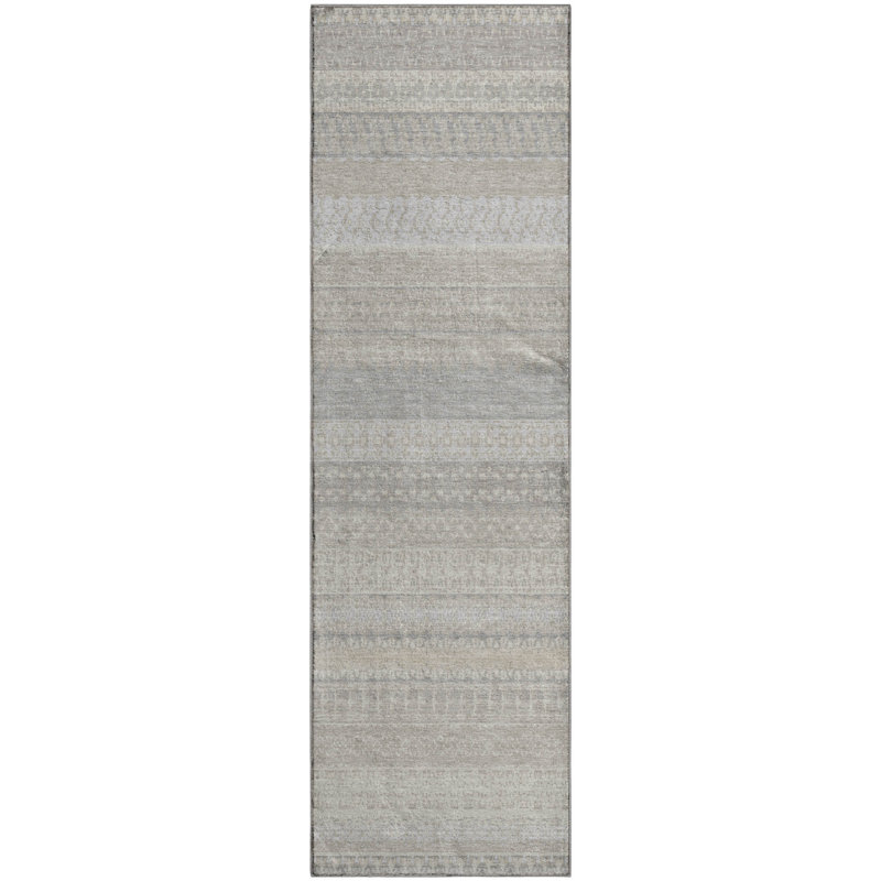 Tapis ivoire Cerrito AMF576 lavable à la machine de qualité supérieure, Runner 2'3" x 7'6"