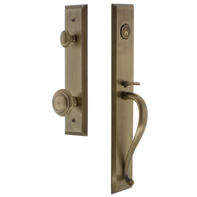 Fifth Avenue One-Piece Complete Inactive Dummy Handleset with S Grip and Circulaire Knob